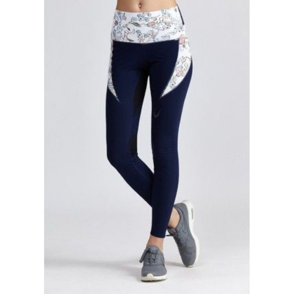 Lucas Hugh London PERFORMANCE‎  LEGGINGS Navy Floral Compression Size Med $210